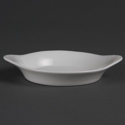 Horecaplaats.nu | Olympia Whiteware ronde gratineerschalen met handvatten 13cm