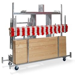 Horecaplaats.nu | Marktkraam Trolley, gegalvaniseerd staal, 241,5x72x198cm (LxBxH), T91500