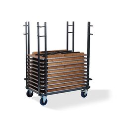 Horecaplaats.nu | Klaptafel rechthoekig Trolley, Verstelbare afmetingen, 126-208x84-100x168cm (LxBxH), T90700