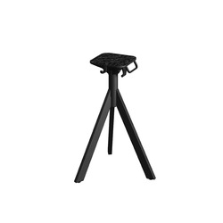 Horecaplaats.nu | Infinity Tripod Terrastafel zwart frame + Galaxy Marble HPL 70x70 cm