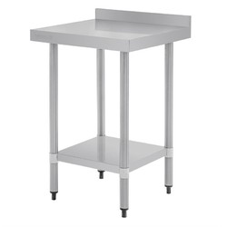 Horecaplaats.nu | Vogue RVS werktafel met achteropstand 90x60x60cm