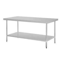 Horecaplaats.nu | Vogue RVS centrale werktafel 180cm